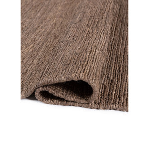 Alfombra Rectangular de Yute y Cáñamo Anudada a Mano Nomadic Threads PKJT-116 en Gris Sólido y Negro para Sala de Estar y Pasillo, 9x12 - Product Image 2