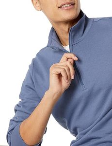 Sweat-shirt à col montant à manches longues et à fermeture éclair pour hommes de haute qualité - Product Image 4