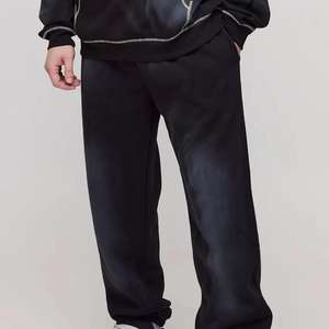 2025 High Quality Distress Hoodie and Sweatpants Set Suit Vintage Zip up Tracksuit Custom <b>Sweat</b> Flare <b>Pant</b> Acid Wash Men's - Product Image 5