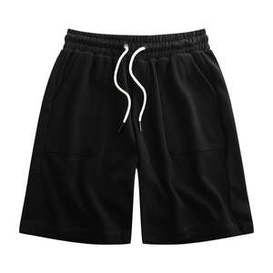 Heavy Weight Knitted Cotton Polyester <b>Men's</b> Solid Eco-Friendly Waffle <b>Shorts</b> <b>with</b> High <b>Elastic</b> <b>Waist</b> Quick Dry - Product Image 3