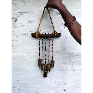 Décoration de jardin bohème faite à la main, carillon éolien rustique vintage, attrape-soleil, perles multicolores, lot de 5 pièces, en bois - Product Image 5