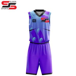 Uniforme de basket-ball sur mesure fabriqué au Pakistan pour hommes maillot de basket-ball en polyester de basse qualité personnalisé - Product Image 3