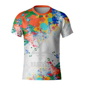 Camiseta Deportiva de Manga Corta para Hombre, Diseño Personalizado, Tejido de Algodón/Fibra de Bambú, Sublimación Personalizada, Transpirable y de Secado Rápido - Product Image 4