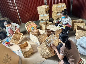 Handmade Water Hyacinth House Shape Storage <b>Basket</b> For Kid Room Decoration and Organization Made In Vietnam - Product Image 4