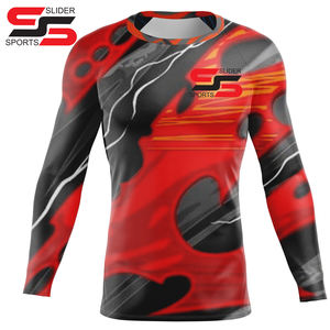Camisas de compresión de manga larga para hombre para entrenamiento atlético Deportes Water Rash Guard Camisas de secado rápido - Product Image 1