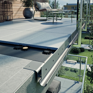 Renoplast ®   Profil de corniche en aluminium W30R+, finition des terrasses et des balcons, revêtement de sol ventilé, systèmes de drainage - Product Image 2
