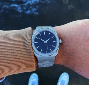 นาฬิกาแฟชั่นผู้ชายหน้าปัดขนาดใหญ่สำหรับผู้ชายนาฬิกาควอทซ์แบบแอนะล็อกประดับเพชรฮิปฮอป VVS Moissanite - Product Image 4