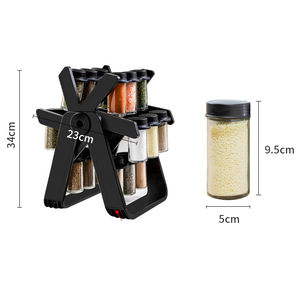Frascos Cuadrados de Vidrio para Condimentos con Tapas Mezcladoras para Especias, Hierbas y Condimentos, Soluciones Prácticas de Almacenamiento para la Cocina - Product Image 4