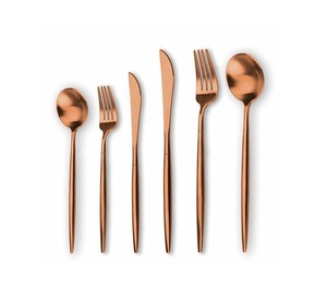 Elegant Design Gold Plated Stainless Steel <b>Flatware</b> Set with Unique Laser Cut Pattern for Modern Dining - Product Image 4