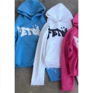 Sudaderas con capucha unisex de alta calidad al por mayor de fábrica personalizadas, ropa de calle 100% algodón, servicio personalizado pesado - Product Image 2