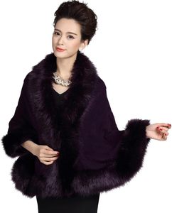 Custom Versatile Woman Fur Coats Faux Fur <b>Shawl</b> and <b>Wraps</b> for women Faux Fur Coat Women Luxury Fluffy Cape - Product Image 5