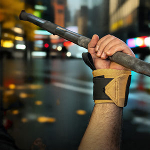 Bodybuilder Trainer Wear Poignet Supports Antidérapant Power-lifting Pull Up Poignet Wraps Haltérophilie Poignet Support Sangle OEM - Product Image 6