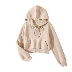 Classic <b>Zipper</b> Crop <b>Top</b> Hoodie With Simple Style And Casual Fit <b>Zipper</b> Crop <b>Top</b> Hoodie With Premium Fabric - Product Image 1