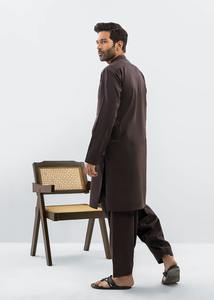 Meilleures ventes Shalwar Kameez pour hommes de haute qualité, confortable, teint en couleur unie pour les occasions de fête - Product Image 4