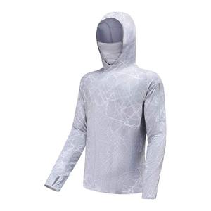 Camisa de Pesca con Capucha y Protección UV para Hombre, Manga Larga, Color Degradado, Impresión por Sublimación, 100% Poliéster, Anti-UV - Product Image 2