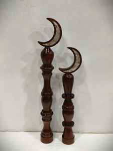 Décoration islamique artisanale en bois pour les festivités de l'Aïd Ramadan Art mural traditionnel et accents de table - Product Image 5