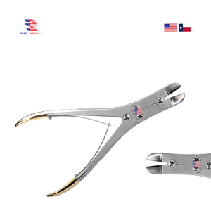 Coupe-fil TC, coupe-plaque, coupe-fil manuel à double action de 9 pouces, carbure de tungstène, 2,3 mm, coupe-fil orthopédique chirurgical vétérinaire pour os - Product Image 1