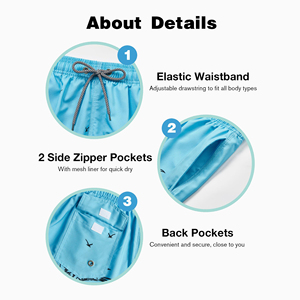 Shorts de Baño para Hombre de Poliéster de Alta Calidad, Secado Rápido, Transpirables, con Logotipo Personalizado, de Malla, para Playa - Product Image 3