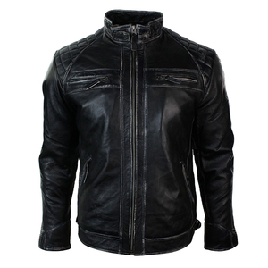 แจ็กเก็ตหนังแท้สำหรับผู้ชายเสื้อคลุมกันหนาวสีและดีไซน์ตามสั่ง - Product Image 6