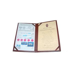 Custom A4 Fashion Leather <b>Certificate</b> Holders Best Quality <b>Certificate</b> Holder - Product Image 1