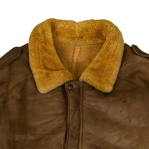 Custom <b>Men</b> Genuine Leather <b>Jacket</b> Sherpa Lined Turn-Down Collar Moto <b>Biker</b> Style Winter Outerwear Zip & Single Button Closure - Product Image 3