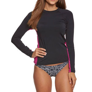 จำหน่ายเสื้อแรชการ์ดผู้หญิงสั่งทำพิเศษจากโรงงานโดยตรง แขนยาว สำหรับออกกำลังกาย พิมพ์ลายแบบซับลิเมชั่น ระบายอากาศ แห้งเร็ว เหมาะสำหรับกีฬา MMA - Product Image 1