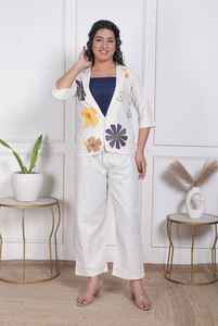 Conjunto de Kurta/Kurti de Algodón Estampado de Estilo Vintage de Secado Rápido para Bebés/Niños Pequeños, Unisex, para Invierno/Verano, Corte Regular, de Kingsa Textile - Product Image 3