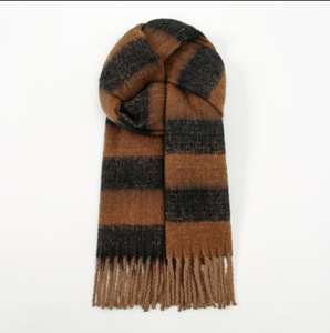 Bufanda cálida de invierno, nueva, gruesa, a rayas y colorida, muy vendida. - Product Image 5