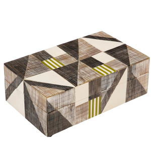 Exclusive Engraved Square Pattern Horn Bone Inlay Customized Color <b>Jewellery</b> <b>Box</b> Home Storage Gifting Alluring Design - Product Image 5