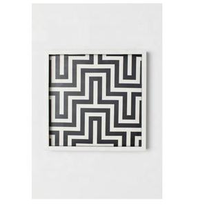 Plateau de service élégant en résine écologique personnalisée de luxe antique, modèle artisanal avec poignées, plateau de petit-déjeuner artisanal pour la maison - Product Image 4