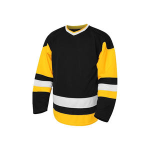 Série été 100% polyester Ensembles de maillots d'entraînement de hockey sur glace Nom de l'équipe Logo avant Séchage rapide Service OEM disponible - Product Image 1