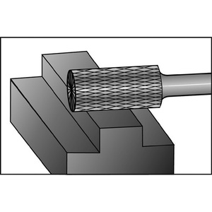 ZYAS Carbide Milling Cutter 6 mm Head Length Shank 6 mm KVZ 4 Toothing with Face RUKO Bright Finish 18 mm Length - Product Image 3