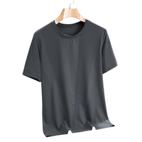 Logo personnalisé OEM, tricoté sur le devant, sportif, été, homme, coupe ample, séchage rapide, respirant, écologique, décontracté, grande taille, streetwear