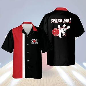 T-shirts de bowling pour hommes, uniformes personnalisés avec logo OEM, impression par transfert thermique, respirants, résistants à l'eau, séchage rapide - Product Image 5
