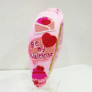 Bandeau perlé fait main, accessoires pour cheveux en perles, nouveau design de luxe pour tous les jours, thème de la Saint-Valentin... - Product Image 2