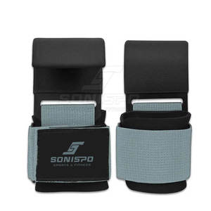 2024 personnalisé néoprène pull Ups haltérophilie poignée crochets haute qualité puissance équipement d'haltérophilie pour exercice de Fitness - Product Image 2