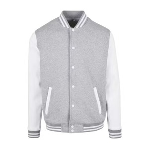 แจ็กเก็ตทีมกีฬาเบสบอลแขนเสื้อหนัง PU และขนแกะสำหรับผู้ชายและผู้หญิงงานปักตามสั่ง - Product Image 3