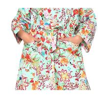 Conjunto Kimono Palazo, Simple y Casual, 100% Algodón, Suave y Transpirable para Verano, Dos Piezas, Estampado Floral, Cuello en V, Conjunto de Bata y Pijama para Mujer, Adultos