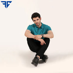 Chemise pour homme en jersey solide de haute qualité 100% coton, col rabattu, nouvelle arrivée 2024, grande taille à prix avantageux - Product Image 2