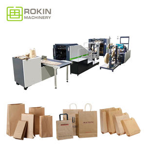 Machine à fabriquer des sacs en papier kraft ROKIN BRAND, facile à utiliser, pour sacs en papier <span class=keywords><strong>Zara</strong></span>, machine à sacs en papier artisanal, machine à sacs en papier Doner, automatique - Product Image 1