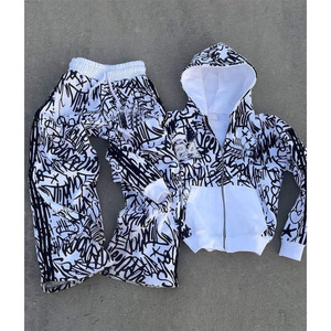 Ensemble OEM de sweat à capuche et pantalon de survêtement marron en coton survêtements personnalisés pour hommes survêtements de jogging - Product Image 6