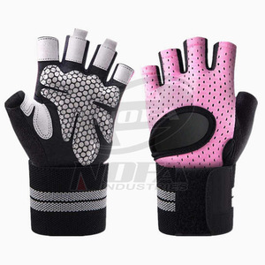 Customized Logo Weightlifting Workout Gym Gloves Men and Women Wholesale Price Gym Gloves Adjustable Training Fitness Gloves - Product Image 1