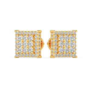 Boucles d'oreilles de luxe en diamant 14K Hip Hop VVS Moissanite en argent sterling 925 pour femme - Product Image 6