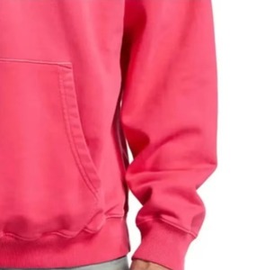เสื้อฮู้ดสีชมพูล้วนสำหรับผู้ชาย ทรงปกติ ผลิตจากโพลีเอสเตอร์/คอตตอน เฟรนช์เทอร์รี่ สวมใส่สบายในฤดูหนาว ระบายอากาศได้ดี เป็นมิตรต่อสิ่งแวดล้อม - Product Image 5
