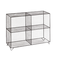 Support métallique rectangulaire de luxe moderne en métal organisateur de rangement utilitaire décoratif pour la maison polyvalent pour la chambre à coucher prix d'usine