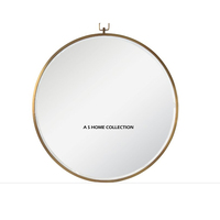 Or Home Decor Luxe Grand Grand Cadre Rond En Métal Salle De Bains Cercle Décoratif Tenture Murale Salon Miroir Mural