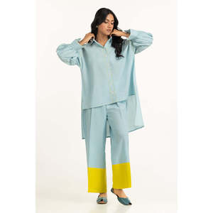 Conjunto de Dos Piezas de Algodón Teñido Bana Dora Co-Ord IPST-77278, Conjunto Casual de Pantalones Cortos para Primavera/Verano, Tallas XS y XXS, Largo por Encima de la Rodilla - Product Image 1
