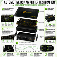 Amplificateur stéréo DSP automobile ODM, nouvelle arrivée, pleine gamme de puissance 1000W, qualité sonore, aluminium, meilleur processeur DSP audio pour voiture, Hifi X12