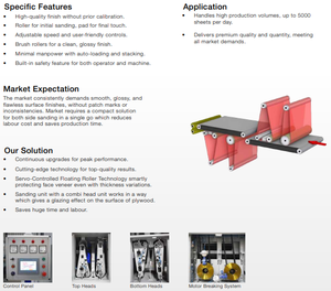 Ponceuse de Surface en bois Double face de haute précision ponceuse robuste des deux côtés finition lisse rabot à bois 112HP 200-1250mm - Product Image 2