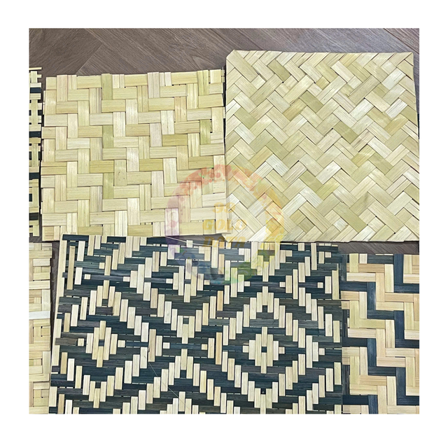 Eco Friendly Woven Bamboo Webbing Handmade Natural Mat for Interior Art Wall Panels Ceiling Decoration and Home Designs
